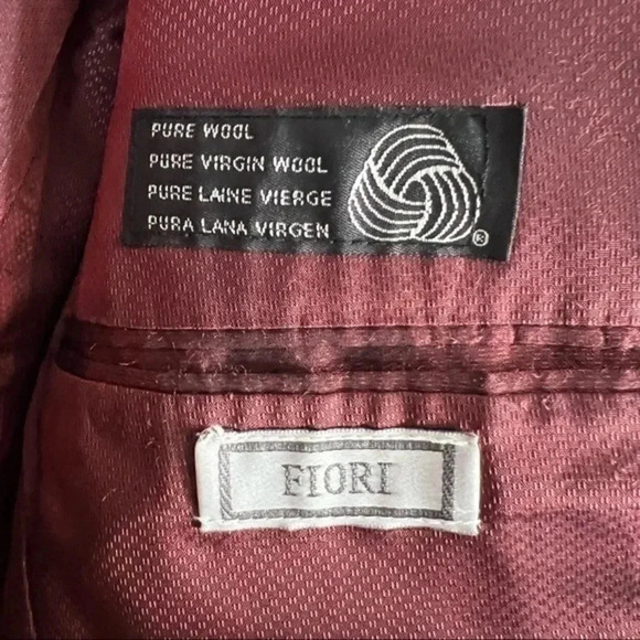 Fiori Pure Wool Sports Coat Blazer in Black Sz 40R - Picture 10 of 11